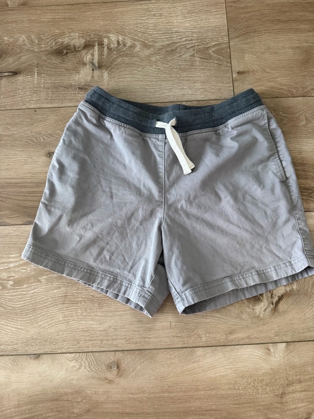 chubbies Light Gray Shorts with Blue Logo Labels
